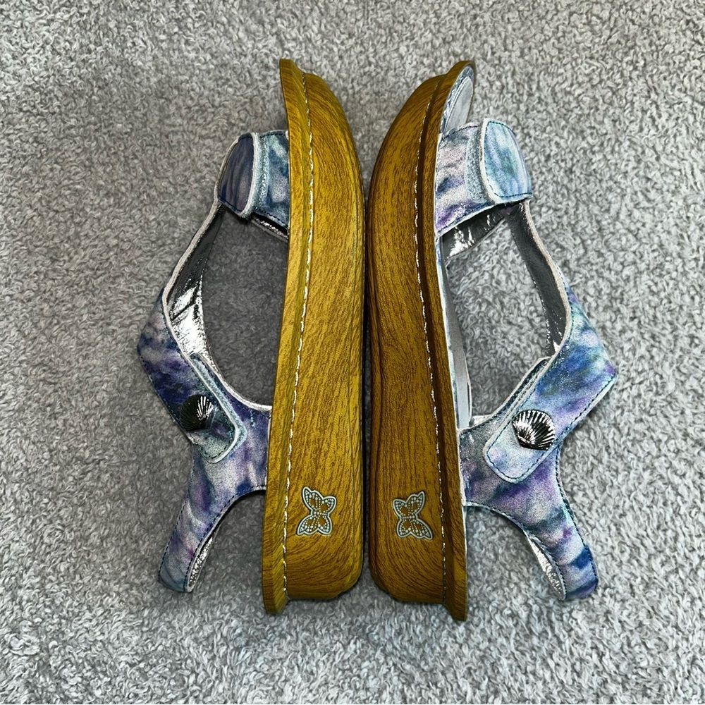 Alegria Blue and Purple Sandals Comfort Style - Picture 5 of 7